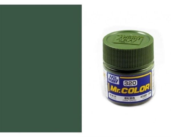 Mr.Hobby C-320 10 ml. Dark Green, Mr.Color Serisi Model Boyası