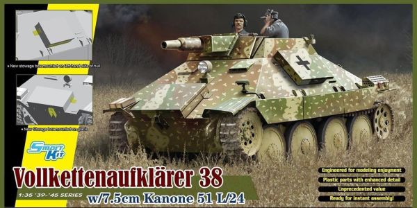 Dragon 6815 1/35 Ölçek, Vollkettenaufklaerer 38 Tank Avcısı Plastik Model Kiti