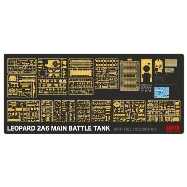 RFM 5066 1/35 Ölçek, Leopard 2A6 Ana Muharebe Tankı, İç Detaylı, Plastik Model kiti