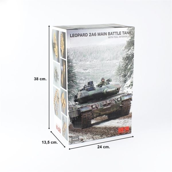 RFM 5066 1/35 Ölçek, Leopard 2A6 Ana Muharebe Tankı, İç Detaylı, Plastik Model kiti