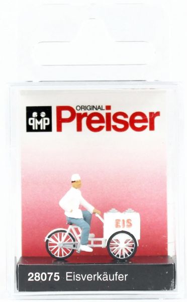 Preiser 28075 1/87 Ölçek, Arabalı Seyyar Satıcı, Boyanmış Plastik Figürü