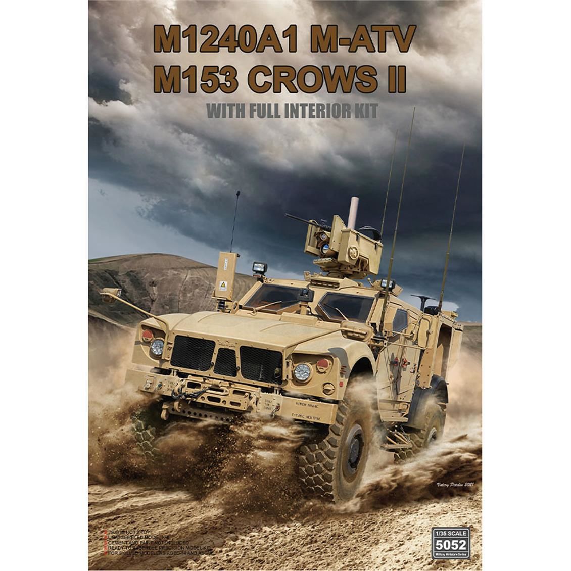 RFM 5052 1/35 Ölçek, M1240A1 M-ATV (M153 CROWS II Silahlı ) Askeri Aracı ,İç Detaylı, Plastik Model kiti