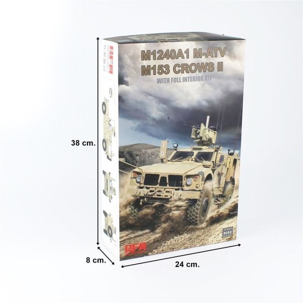 RFM 5052 1/35 Ölçek, M1240A1 M-ATV (M153 CROWS II Silahlı ) Askeri Aracı ,İç Detaylı, Plastik Model kiti