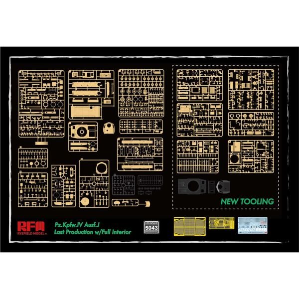 RFM 5043 1/35 Ölçek, Pz.Kpfw. IV Ausf. J, Geç Dönem Tankı, İç Detaylı, Plastik Model kiti