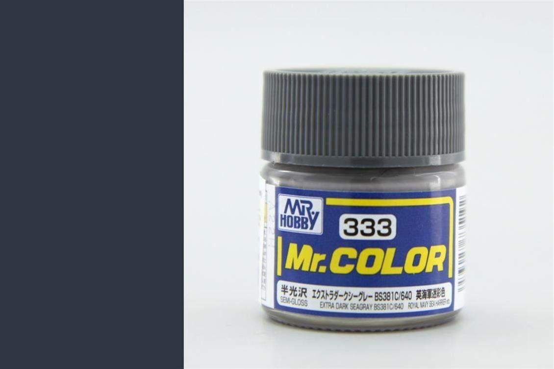 Mr.Hobby C-333 10 ml. Extra DarK Seagray BS381C 640 , Mr.Color Serisi Model Boyası