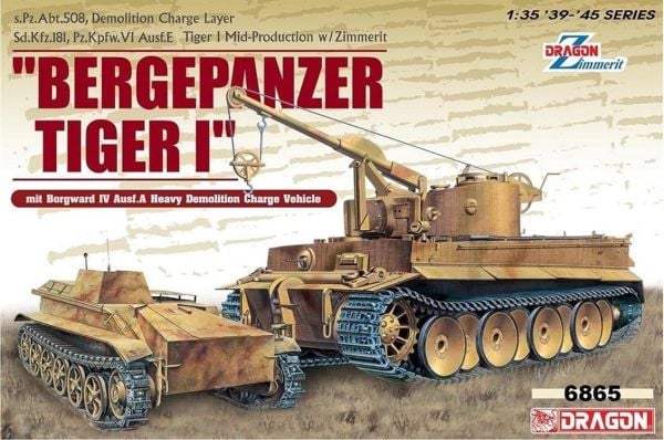 Dragon 6865 1/35 Ölçek, Bergepanzer Tiger I (with Borgward IV) Tankı Plastik Model Kiti