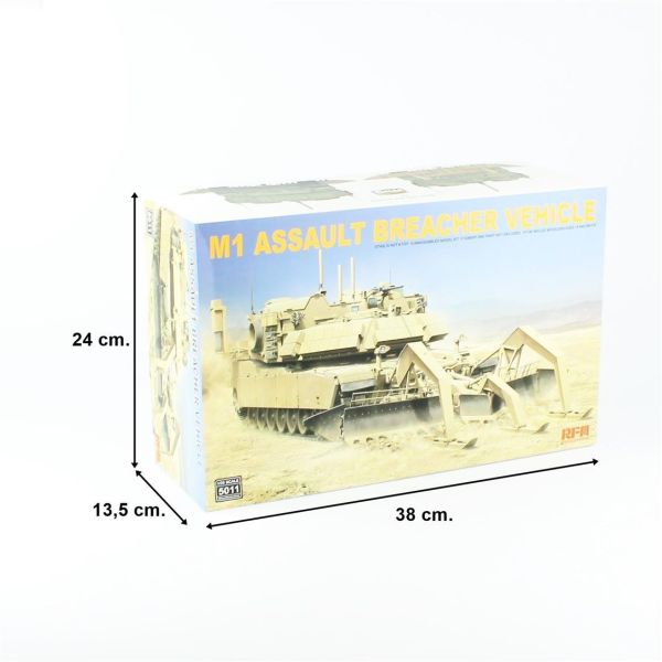 RFM 5011 1/35 Ölçek, M1 ABV Mayın Temizleme Aparatlı, Taarruz İhlal Tankı, Plastik Model kiti