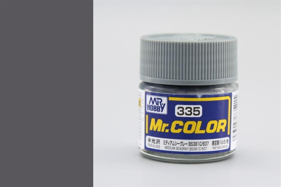 Mr.Hobby C-335 10 ml. Medium Seagray BS381C 637, Mr.Color Serisi Model Boyası