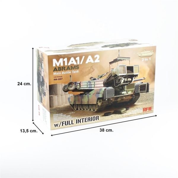 RFM 5007 1/35 Ölçek, M1A1/ A2 Abrams Tankı, İç Detaylı, Plastik Model kiti