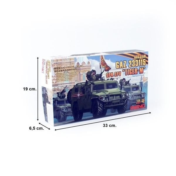 Meng VS-008 1/35 Ölçek, Rus GAZ 233115 (Tiger-M) SPN SPV Zırhlı Aracı, Plastik Model kiti