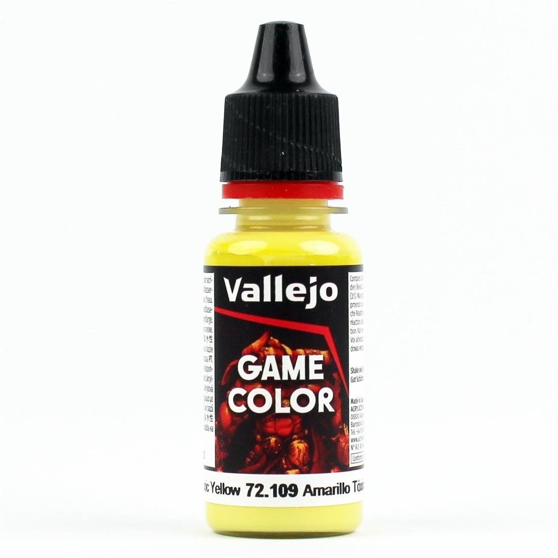 Vallejo 72109 18 ml. Toxic Yellow, Game Color Serisi Model Boyası