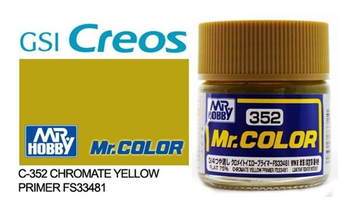 Mr.Hobby C-352 10 ml. Chromate Yellow Primer FS33481, Mr.Color Serisi Model Boyası