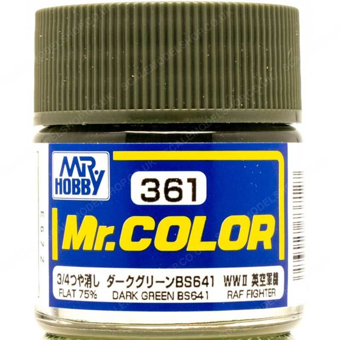 Mr.Hobby C-361 10 ml. Dark Green BS641, Mr.Color Serisi Model Boyası