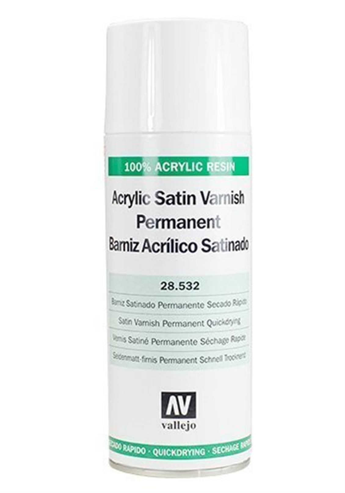 Vallejo 28532 400 ml. Yarı Mat Vernik, Sprey Model Boyası