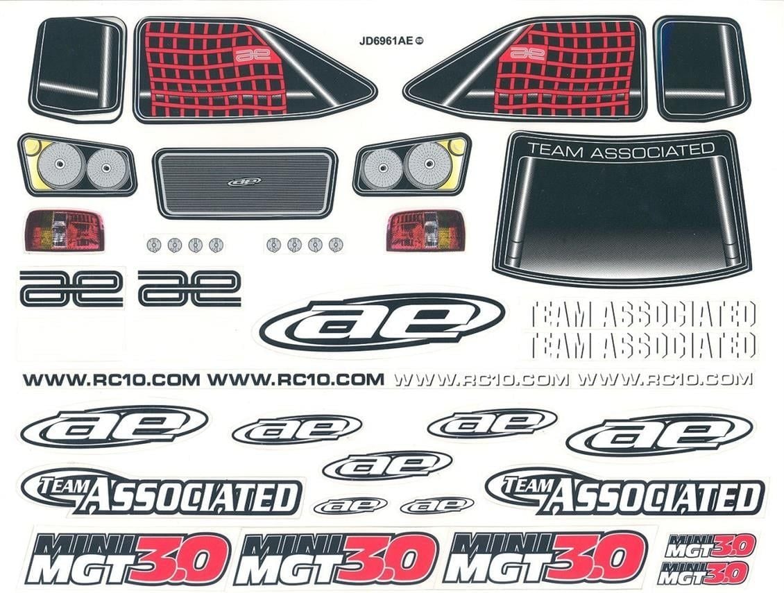 Team Associated 25503 Mmgt Decal Sheet,