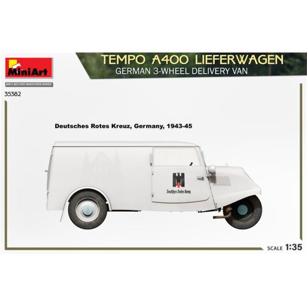 MiniArt Tempo A400 Lieferwagen. Alman-3 Tekerlekli Servis Aracı