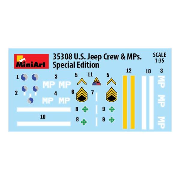 MiniArt Amerikan Jeep Mürettebatı & MPs Özel Üretim