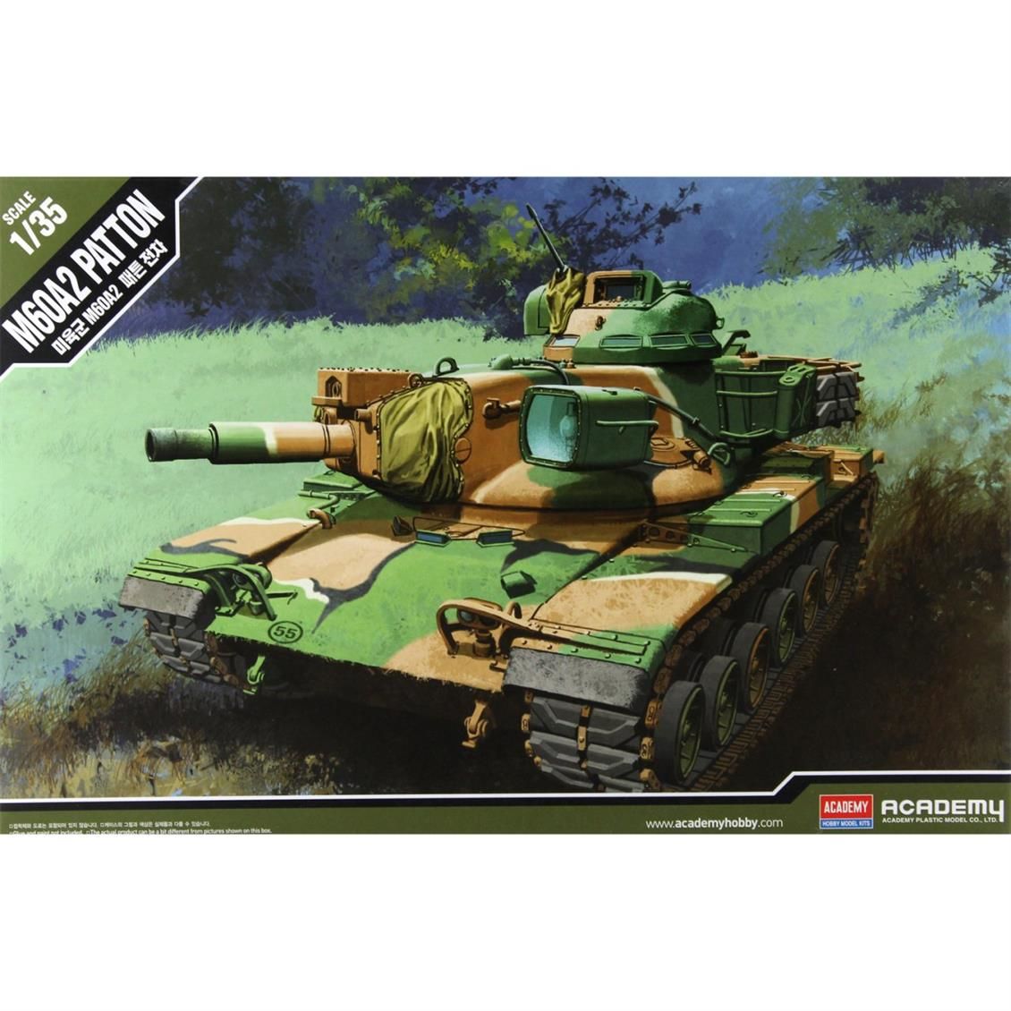 Academy 13296 1/35 Ölçek, Amerikan Army M60A2 PATTON Tankı, Plastik Model kiti