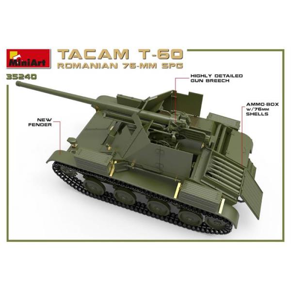 MiniArt Romanya 76 mm SPG Tacam T-60 Interior Kit