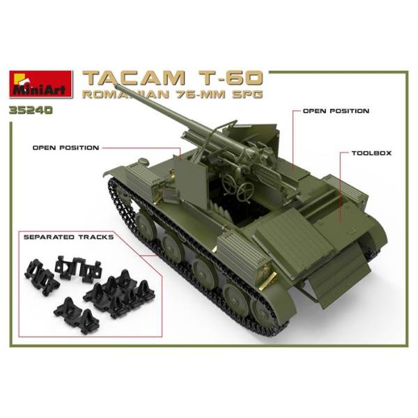 MiniArt Romanya 76 mm SPG Tacam T-60 Interior Kit