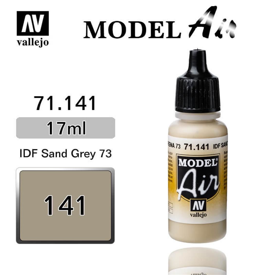 Vallejo 71141 17 ml. IDF Sand Gray 73, Model Air Serisi Model Boyası