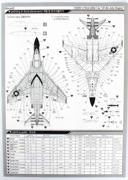 Academy 12529 1/72 Ölçek, USN F-4J (VF-84 Jolly Rogers) Savaş Uçağı, Plastik Model kiti