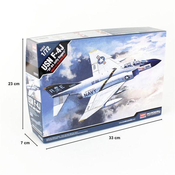 Academy 12529 1/72 Ölçek, USN F-4J (VF-84 Jolly Rogers) Savaş Uçağı, Plastik Model kiti