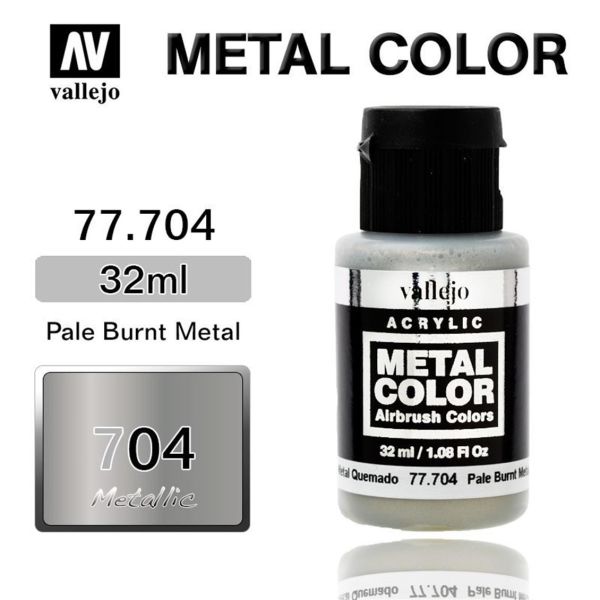 Vallejo 77704 32 ml. Pale Burnt Metal, Metal Color Serisi Model Boyası