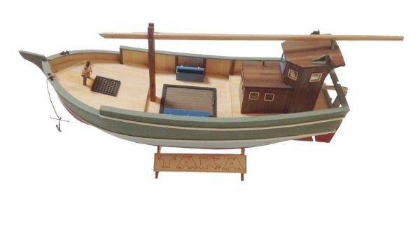 Türk Model 1/35 121 Taka Karadeniz Balıkçı Teknesi, 38 cm. Ahşap Model Kiti