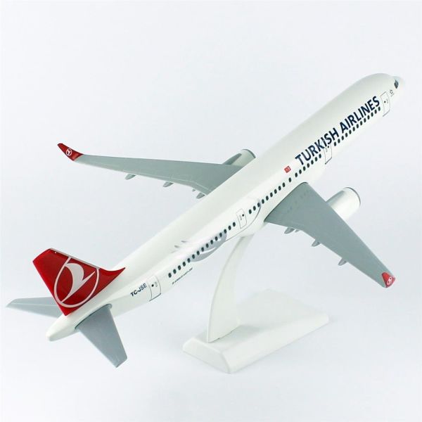 THY028 1/100 Ölçek, THY A321 Yolcu Uçağı, Sergilemeye Hazır Plastik Standlı Model