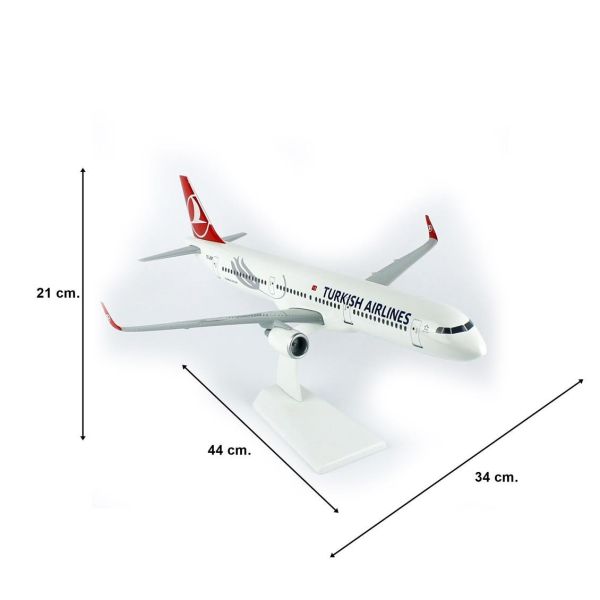 THY028 1/100 Ölçek, THY A321 Yolcu Uçağı, Sergilemeye Hazır Plastik Standlı Model