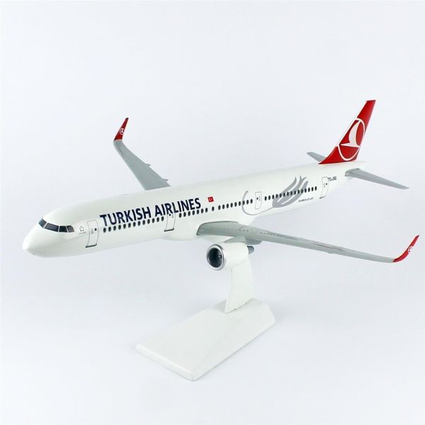 THY028 1/100 Ölçek, THY A321 Yolcu Uçağı, Sergilemeye Hazır Plastik Standlı Model