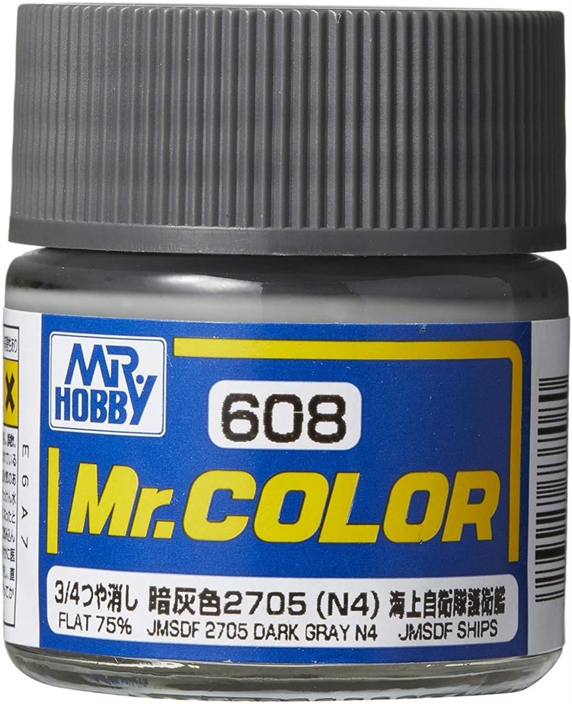 Mr.Hobby C-608 10 ml. JMSDF 2705 Dark Gray N4, Mr.Color Serisi Model Boyası