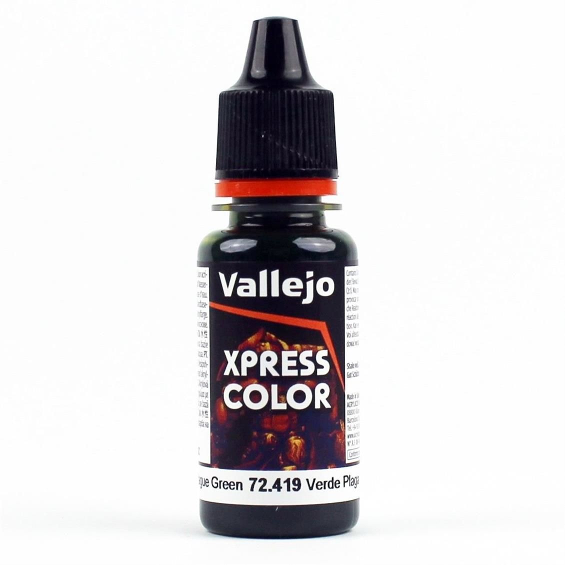 Vallejo 72419 18 ml. Plague Green, Xpress Game Color Serisi Model Boyası