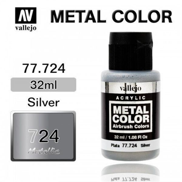 Vallejo 77724 32 ml. Silver, Metal Color Serisi Model Boyası