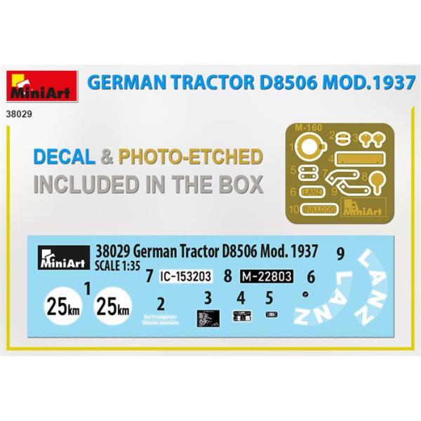 MiniArt Alman Traktör D8506 / Mod. 1937