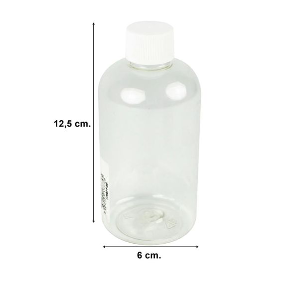 Hobbytime 770 Şeffaf Pet Şişe, 250 ml. Tıpalı ve Kapaklı