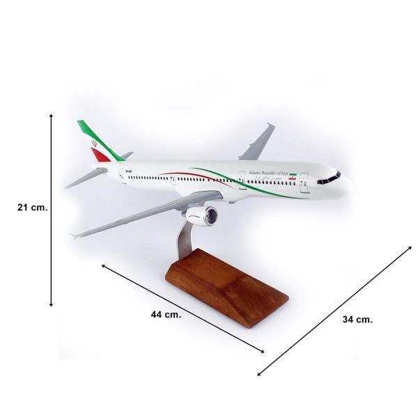 THY049 1/100 Ölçek, Islamic Rebublic of Iran A321-200 Yolcu Uçağı, Sergilemeye Hazır Ahşap Standlı Model