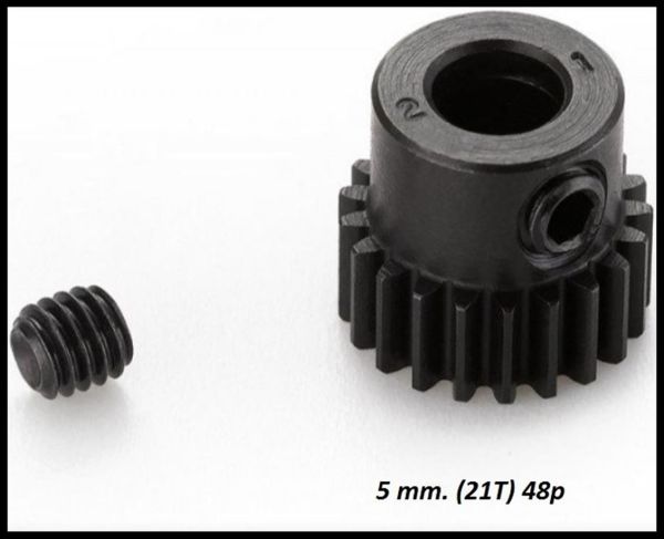 Hobbywing 30820201 21T 5MM 48Pitch, Çelik Pinyon Dişlisi