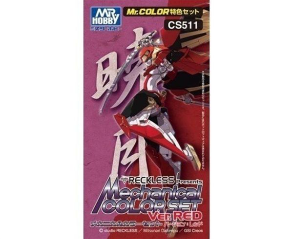 Mr.Hobby CS-511 3x10 ml. Mechanical Color Set Ver. Red, Mr.Color Serisi Model Boyası Seti