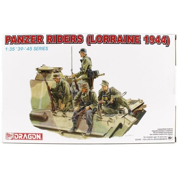 Dragon 6156 1/35 Ölçek, Tank Mürettebatı Figürleri, Lorraine 1944, Plastik Model Kiti