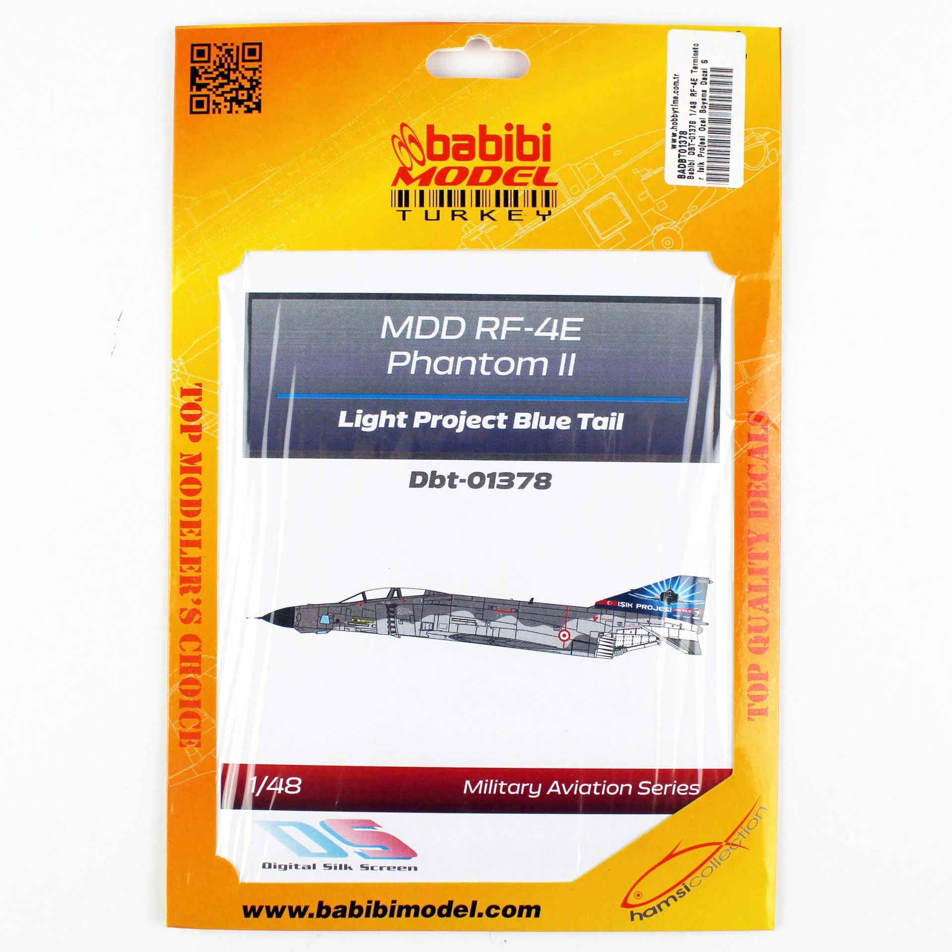 Babibi DBT-01378 1/48 Ölçek, RF-4E Terminator Işık Projesi Özel Boyama Decal Set Kırmızı, Dekal Çıkartma