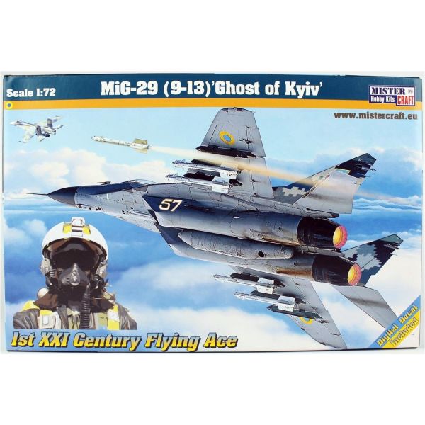 Mistercraft D110 1/72 Ölçek, MIG-29 (9-13) Kiev'in Hayaleti Savaş Uçağı, Plastik Model kiti