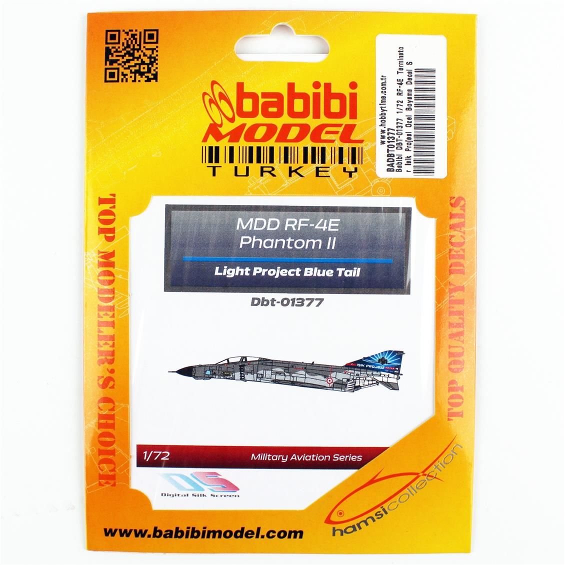 Babibi DBT-01377 1/72 Ölçek, RF-4E Terminator Işık Projesi Özel Boyama Decal Set Kırmızı, Dekal Çıkartma