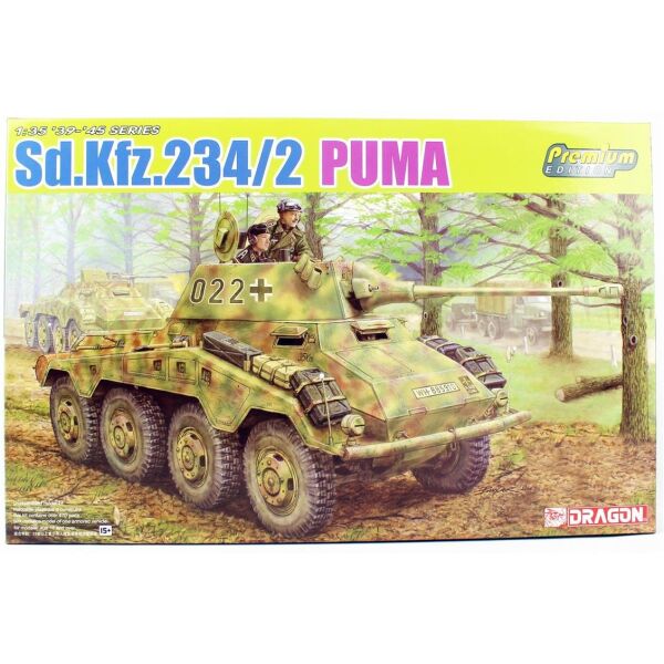 Dragon 6943 1/35 Ölçek, Sd.Kfz.234/2 Puma (Premium), Ağır Zırhlı Piyade Destek Aracı Plastik Modl Kiti