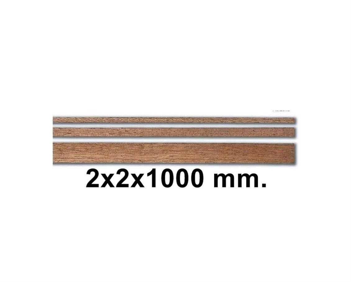 Constructo 80144 Ahşap Çıta- Dark Brown Sapelly-2X2X1000 Mm-10 Adet