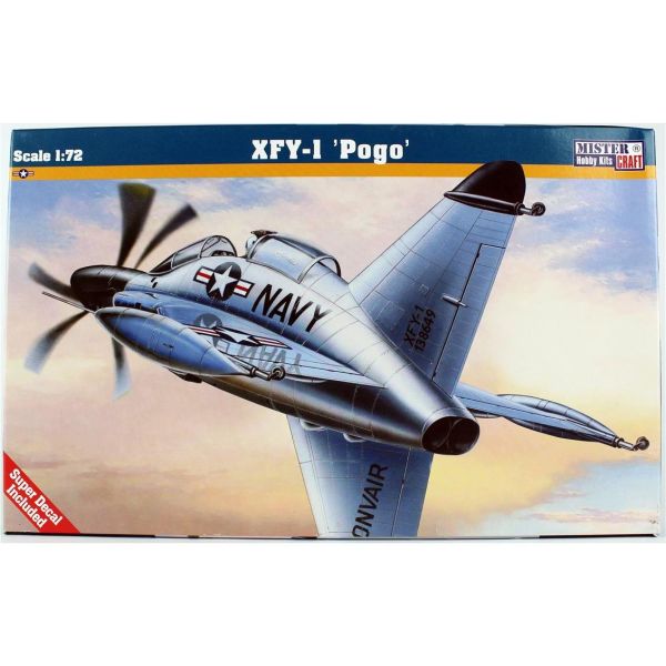 Mistercraft E065 1/72 Ölçek, XFY-1 (Pogo) Savaş Uçağı, Plastik Model kiti