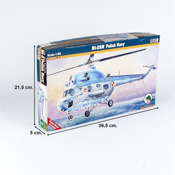 Mistercraft F154 1/48 Ölçek, Mi-2 RM (Polonya Donanması) Askeri Helikopter, Plastik Model kiti