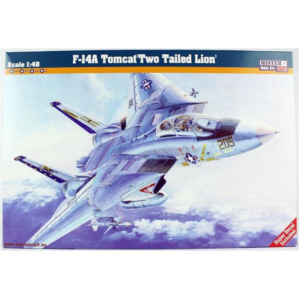 Mistercraft G004 1/48 Ölçek, F-14A Tomcat (İki Kuyruklu Arslan) Savaş Uçağı, Plastik Model kiti