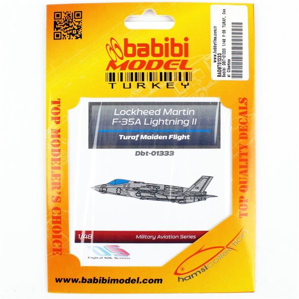 Babibi DBT-01333 1/48 Ölçek, F-35 TURAF, Dekal Çıkartma